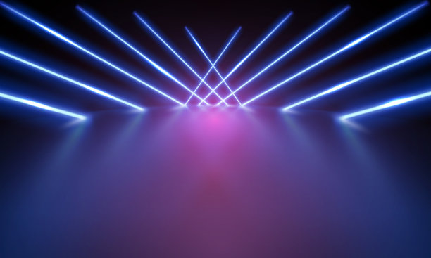 紫外线鲜艳的色彩霓虹灯抽象迷幻的背景3D矢量图片下载