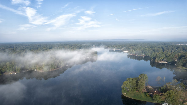 早上在蒙蒂塞洛湖图片下载