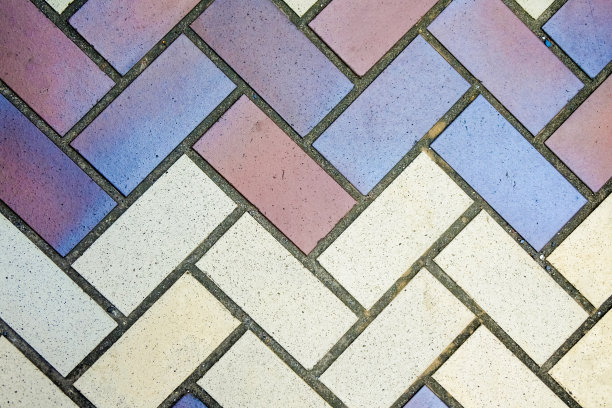 红色和黄色的砖地板垃圾背景纹理图片下载