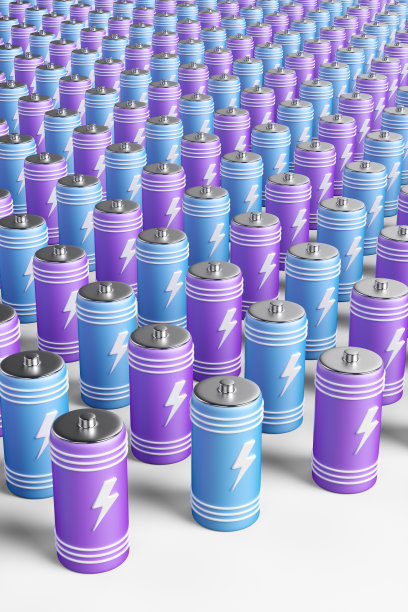 白色背景上的波普艺术电池。3 d渲染插图。图片下载