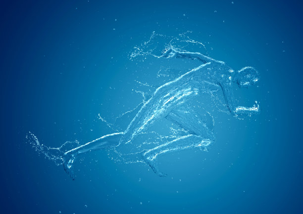 从侧面为跑步者进行3D渲染的图像效果图片下载