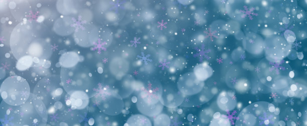 彩色的雪花。冬天的背景图片下载