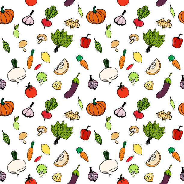 无缝的背景与水果和蔬菜的图片图片下载