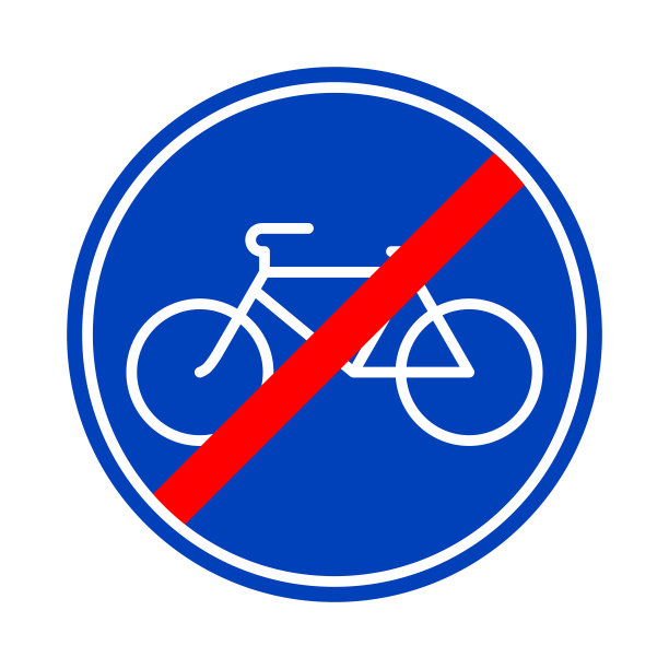 最后的自行车专用路标。自行车交通标志。自行车骑行路线。矢量插图。图片下载