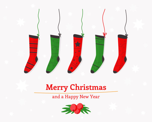 圣诞色彩鲜艳的袜子图片下载
