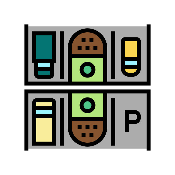 多位置管理服务彩色图标矢量插图图片下载