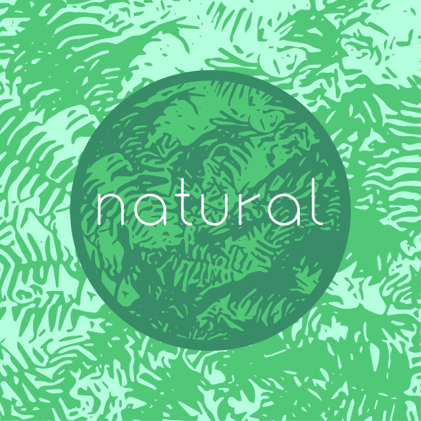 抽象有机背景，花卉纹理图案，绿色化妆品标签模板。图片下载