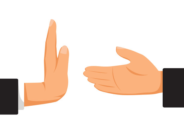 拒绝与感染病毒的人握手图片下载