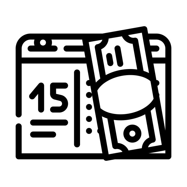 日支付赡养费线图标矢量插图图片下载