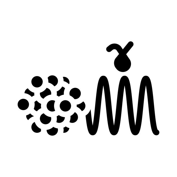 电磁波字形图标矢量插图图片下载