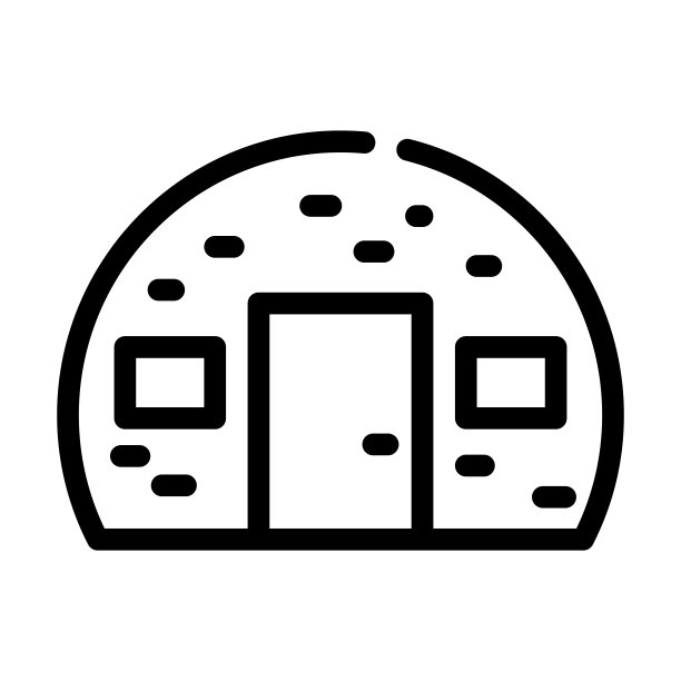 房子由金属材料线图标矢量插图图片下载