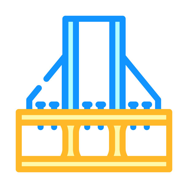 基础金属框架颜色图标矢量插图图片下载