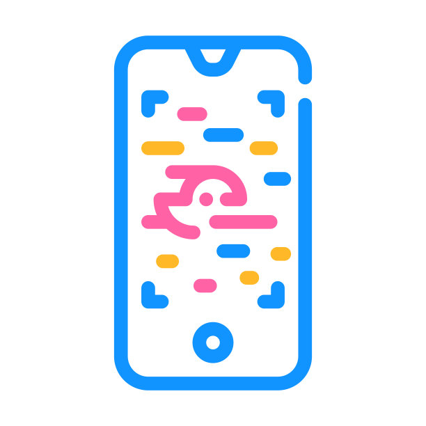 崩溃取景器颜色图标矢量插图图片下载