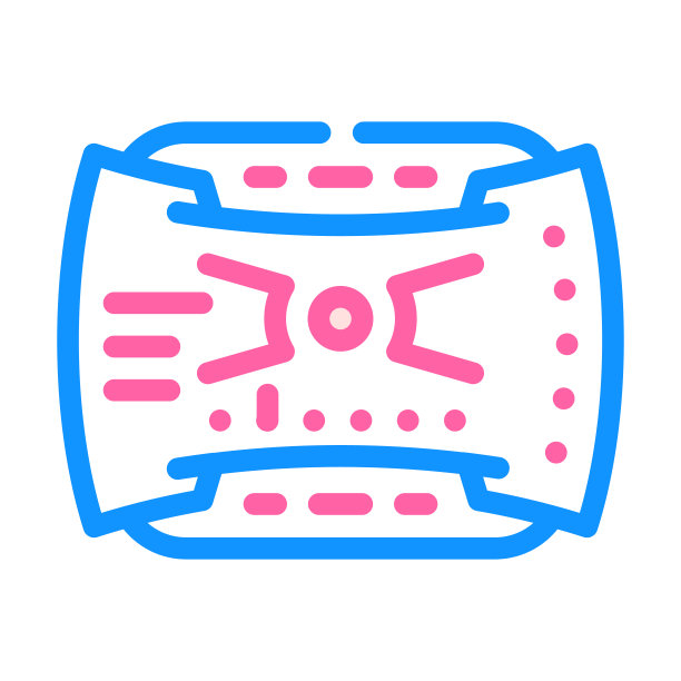 未来的取景器颜色图标矢量插图图片下载