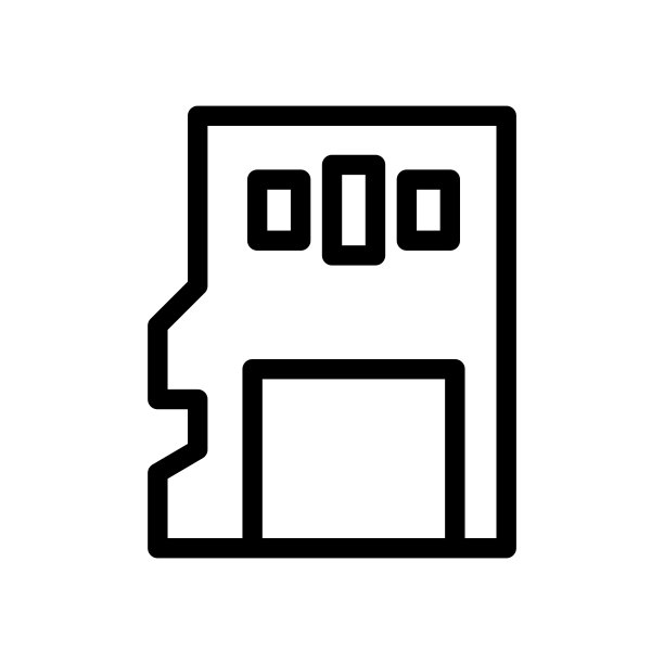 记忆卡图标矢量标志模板插图图片下载