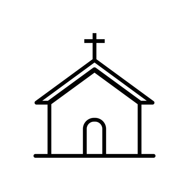 教堂宗教建筑图标设计矢量模板插图图片下载