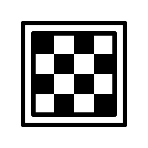 棋盘图标矢量标志模板插图图片下载
