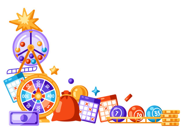 彩票和宾果插图。赌博或在线游戏的概念。图片下载