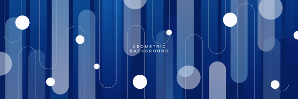 深蓝色背景抽象几何形状，动态和运动或技术旗帜的概念图片下载