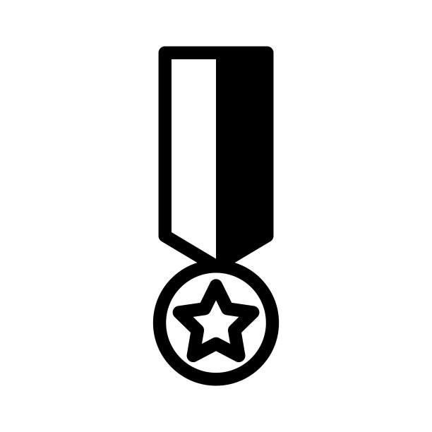 军衔图标矢量标志模板插图图片下载