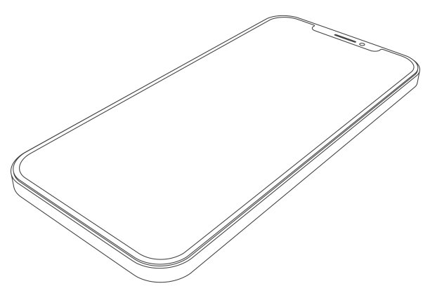 矢量简单的现代手机线路艺术图片下载