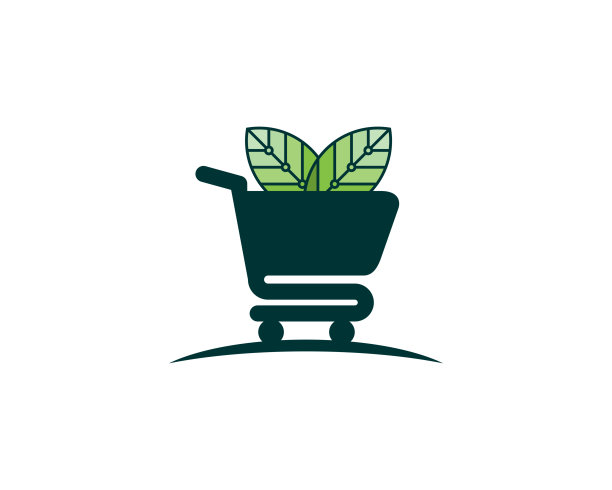 大自然的树叶在购物车里图片下载