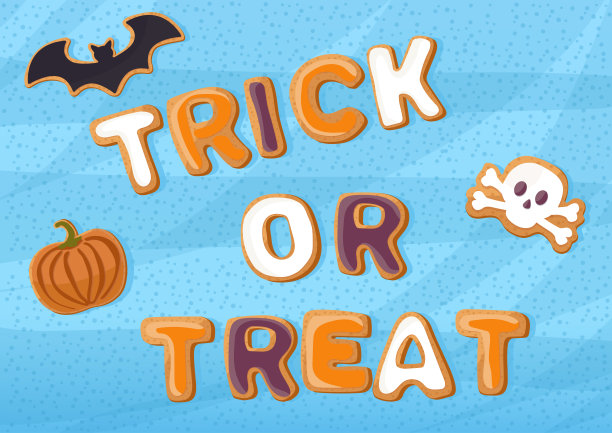 万圣节姜饼曲奇。矢量插图。图片下载