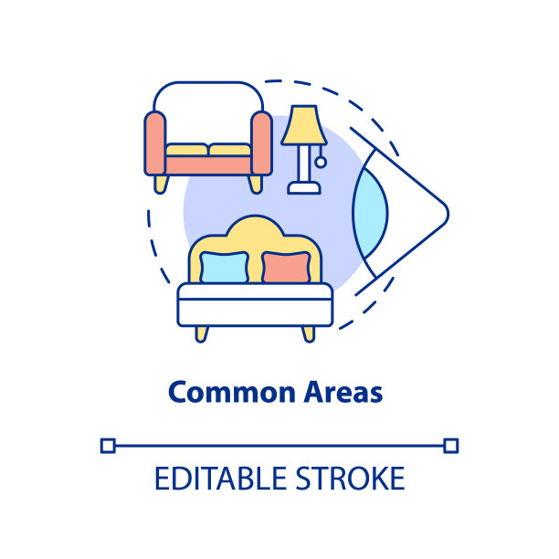 公共区域概念图标图片下载
