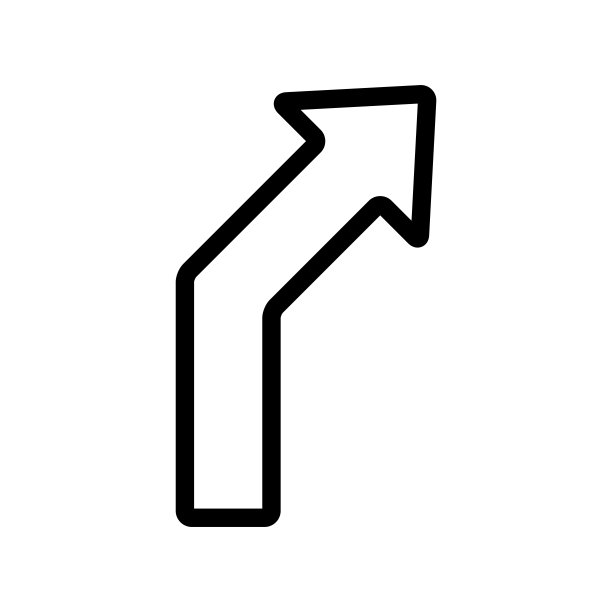 右曲线图标矢量Logo模板插图图片下载