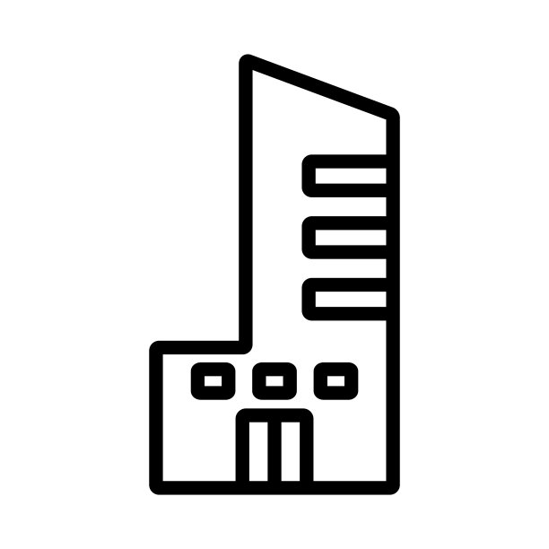 办公楼图标矢量标志模板插图图片下载