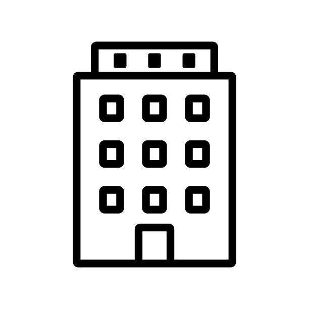 办公楼图标矢量标志模板插图图片下载