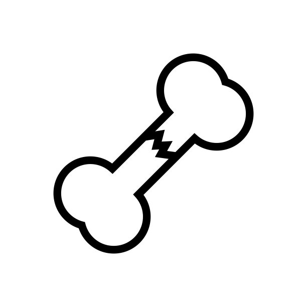 骨图标矢量标志模板插图图片下载