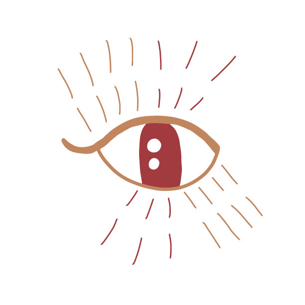 眼睛，抽象极简手绘矢量插图。漂亮简单的设计在时尚，涂鸦。图片下载