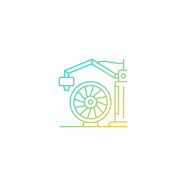 3d打印航空航天工业梯度线性矢量图标图片下载