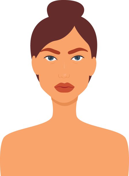 女孩与干净的皮肤的脸。美的过程。面部皮肤护理。图片下载