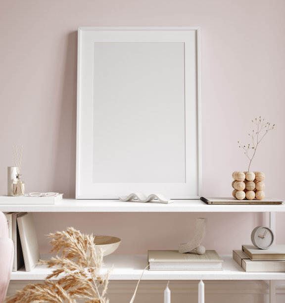 框架模型在现代女性客厅室内背景图片下载