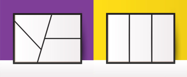 水平的拼贴画。布局模板。照片或插图的框架。照片,照片。照片拼贴，照片拼图。Moodboard。图片下载