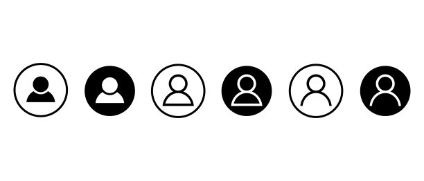 设置用户头像矢量图标或配置文件符号图片下载