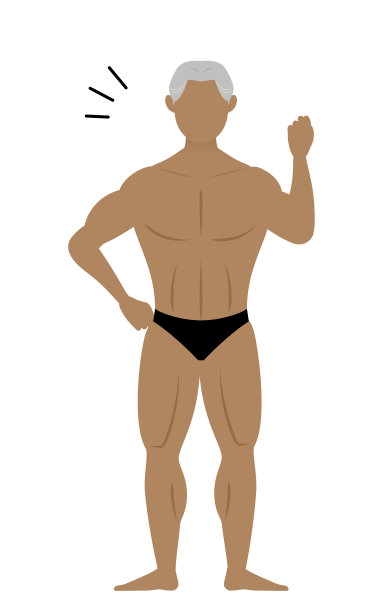 身材健美的高级男性与小内脏姿势图片下载