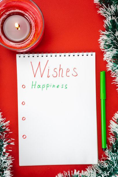 给圣诞老人写祝福，第一个愿望是幸福。图片下载