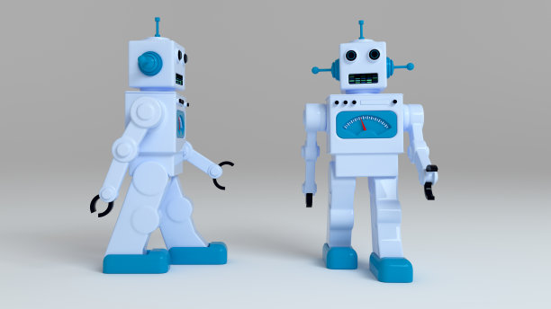 塑料玩具机器人(3d渲染)图片下载