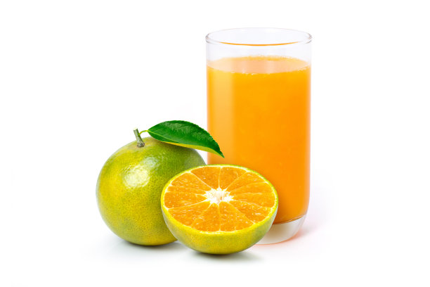 橙汁白色背景。图片下载