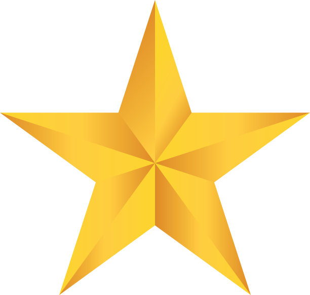 星星评级图标集。金色的星星图标集孤立在白色的背景。图片下载