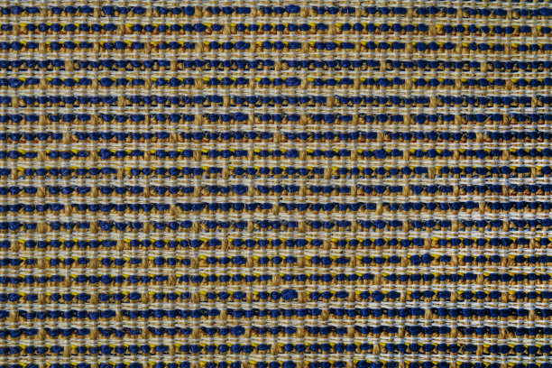黄麻——天然纺织纤维。质地蓝米色黄麻材质地毯。图片下载