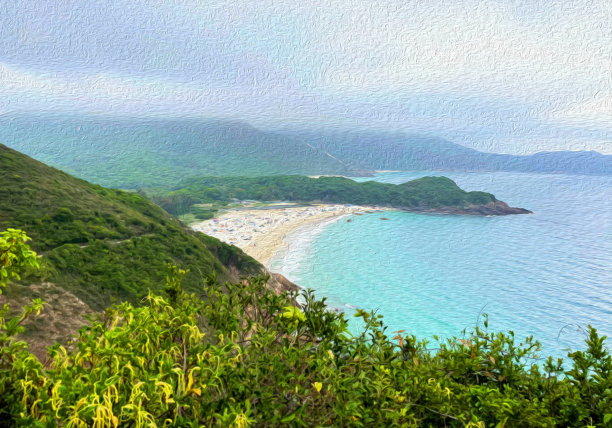 油画的美丽自然图片下载