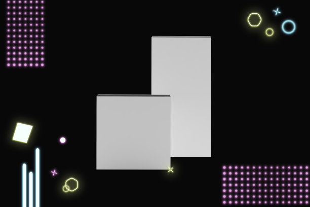 霓虹灯盒子图片下载