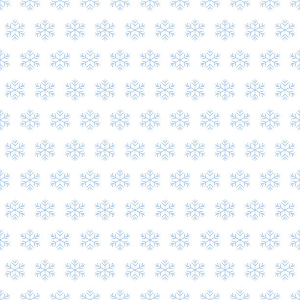 圣诞节，新年，节日无缝图案与彩绘的雪花素材图片