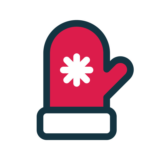 连指手套手套图标。行手套图标。图片下载