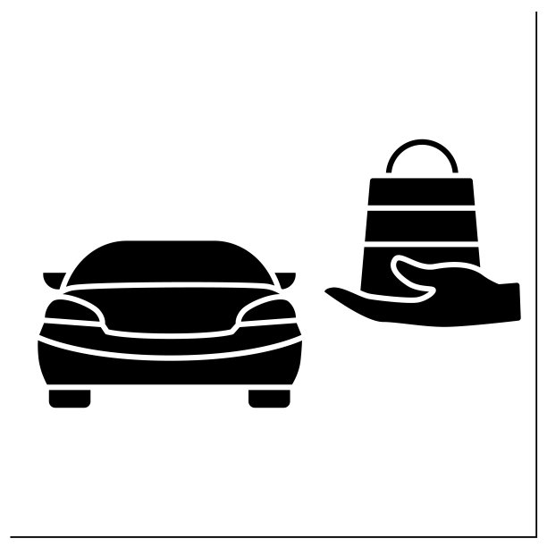 路边皮卡字形图标图片下载