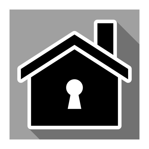 家庭安全隔离矢量图标。图片下载